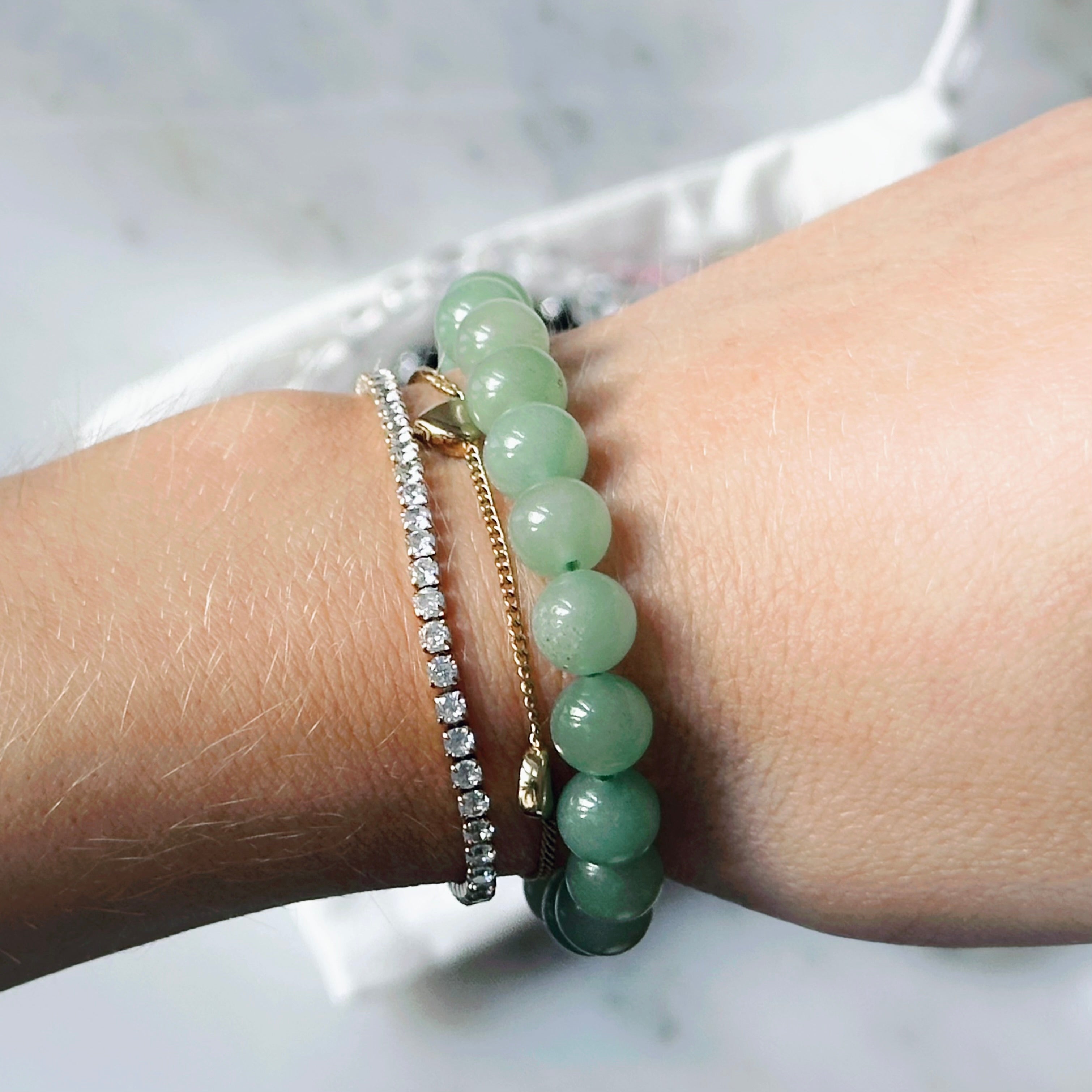 Grüner Aventurin Kristallarmband